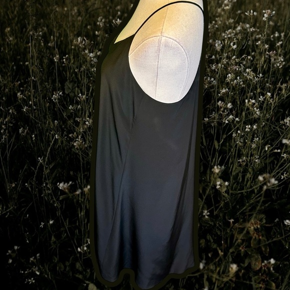 Club Monaco Black Silk V-Neck Swing Trapeze Style Dress Size 0 - Picture 11 of 13